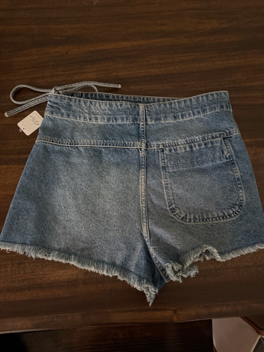 We The Free Wrap Denim Mini Skort - Picture 4 of 5